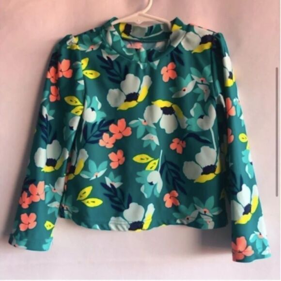 Kid’s Simple Joys Floral Swim Top - Picture 2 of 6